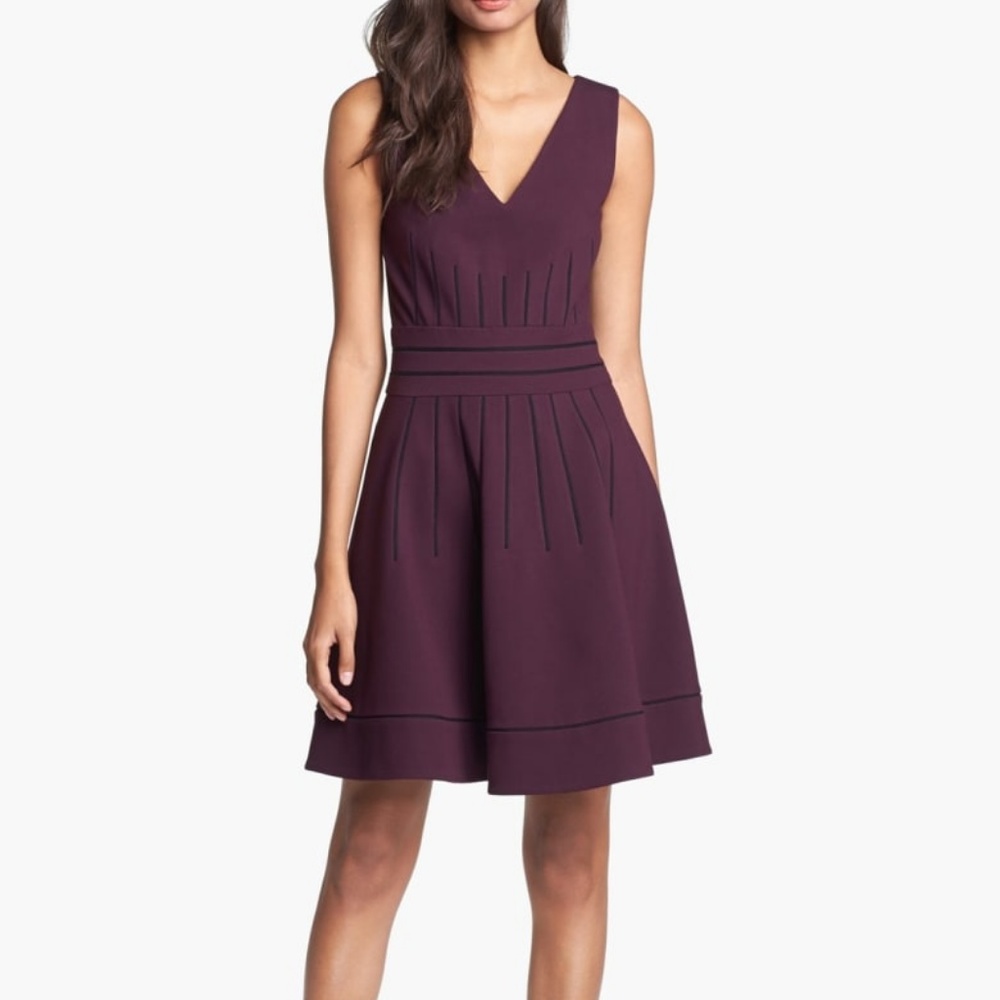 DVF Georgette Knit Fit and Flare Dress